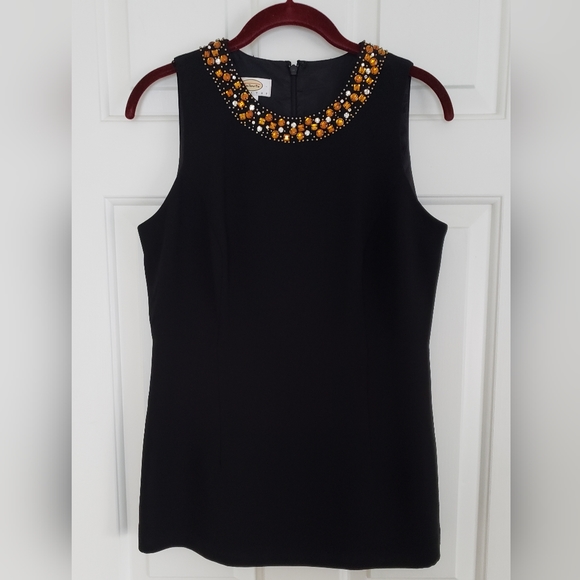 Talbots Gorgeous Jeweled Sleeveless Top - Picture 1 of 6